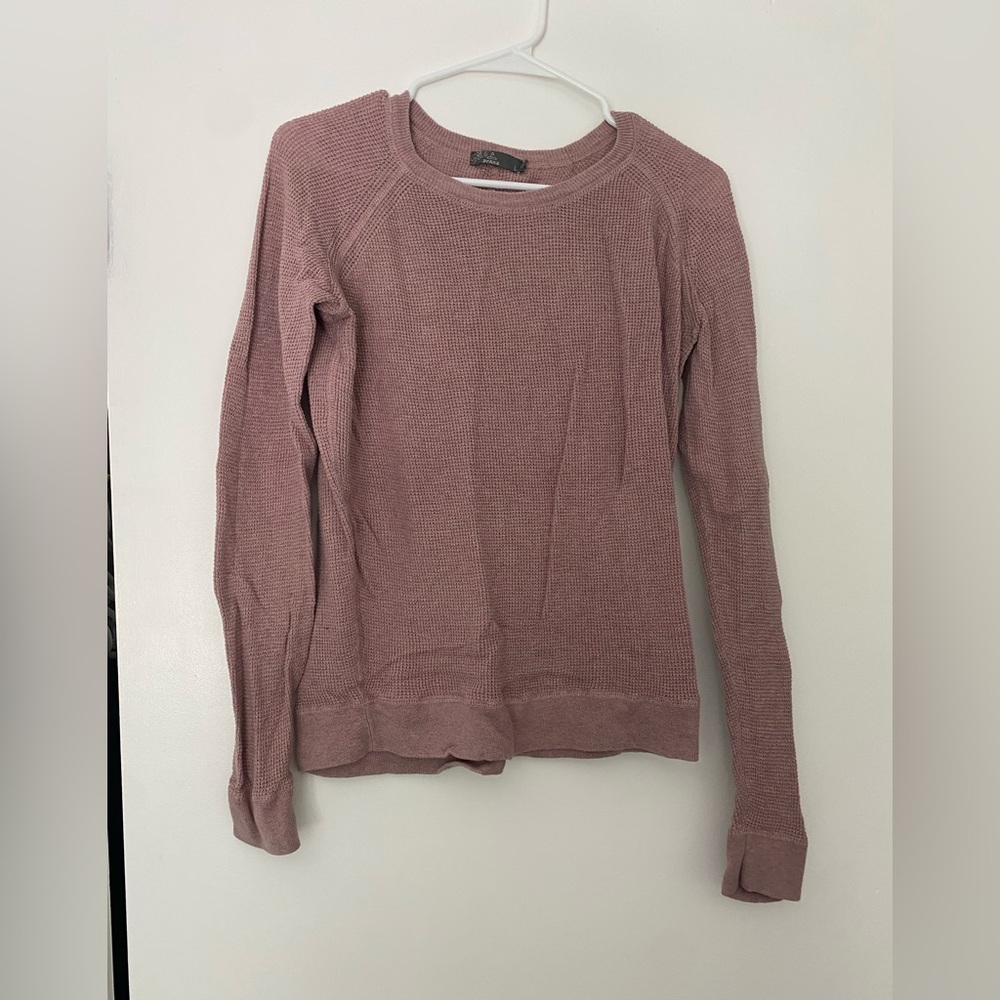 Prana Dusty Pink Waffle Shirt Large